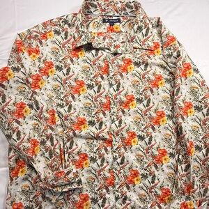 Cremieux Tropical Bird & Floral Button-Down Shirt – Men’s XXL